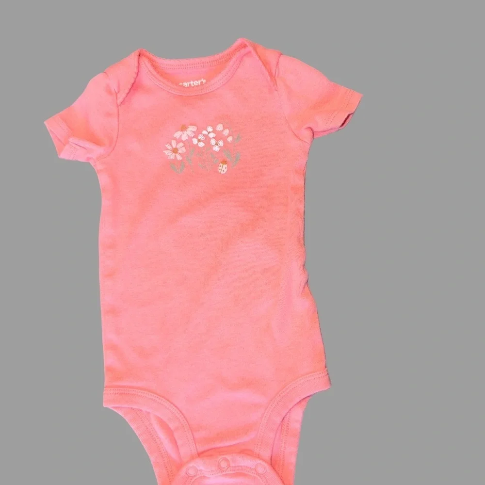 Carter's Baby Girl Bodysuit Bundle | 4 Pieces | Floral | 12 Months | Like New